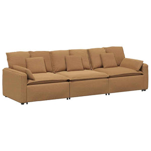 vidaXL Modular Sofa with Cushions Beige