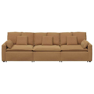 vidaXL Modular Sofa with Cushions Beige