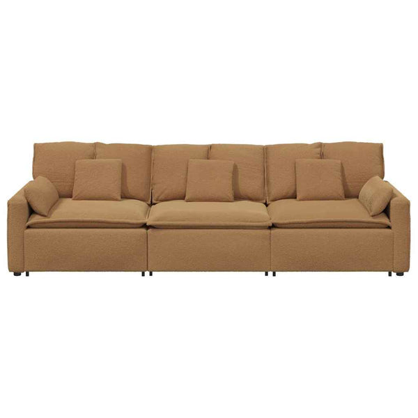 vidaXL Modular Sofa with Cushions Beige