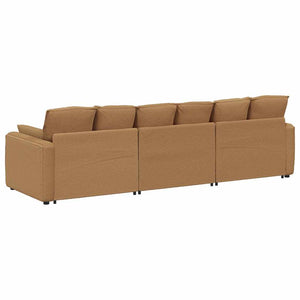 vidaXL Modular Sofa with Cushions Beige