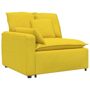 vidaXL Modular Sofa with Cushions Light Yellow