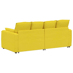 vidaXL Modular Sofa with Cushions Light Yellow