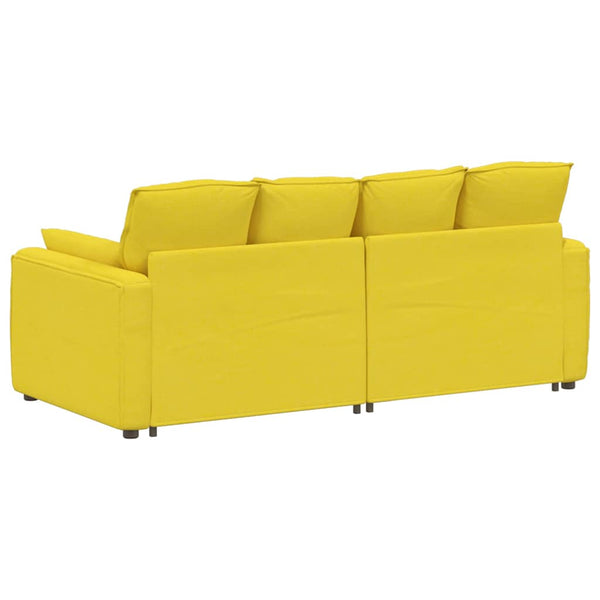vidaXL Modular Sofa with Cushions Light Yellow