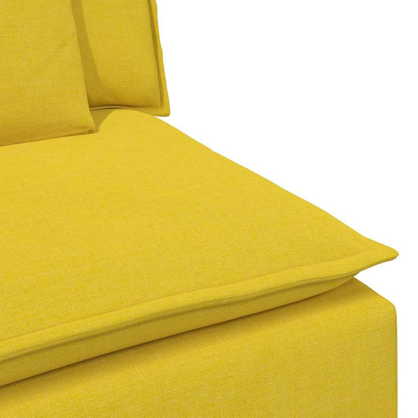 vidaXL Modular Sofa with Cushions Light Yellow