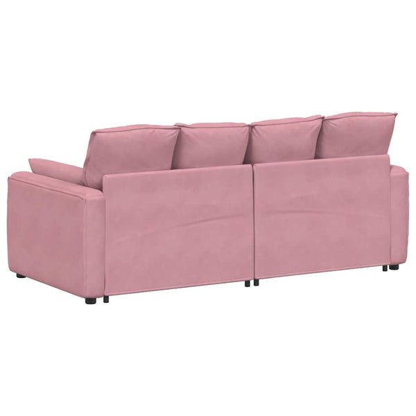 vidaXL Modular Sofa with Cushions Pink