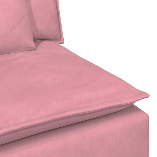 vidaXL Modular Sofa with Cushions Pink
