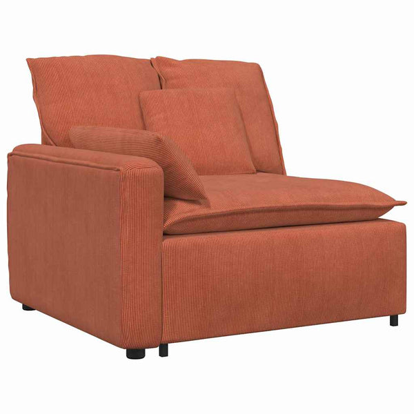 vidaXL Modular Sofa with Cushions Red Orange