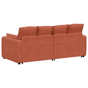 vidaXL Modular Sofa with Cushions Red Orange