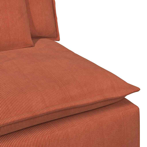 vidaXL Modular Sofa with Cushions Red Orange