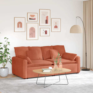 vidaXL Modular Sofa with Cushions Red Orange