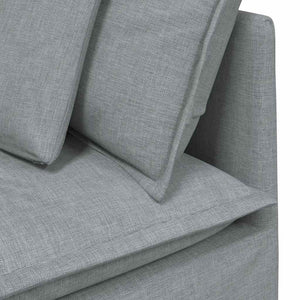 vidaXL Modular Sofa with Cushions Fabric Light Grey