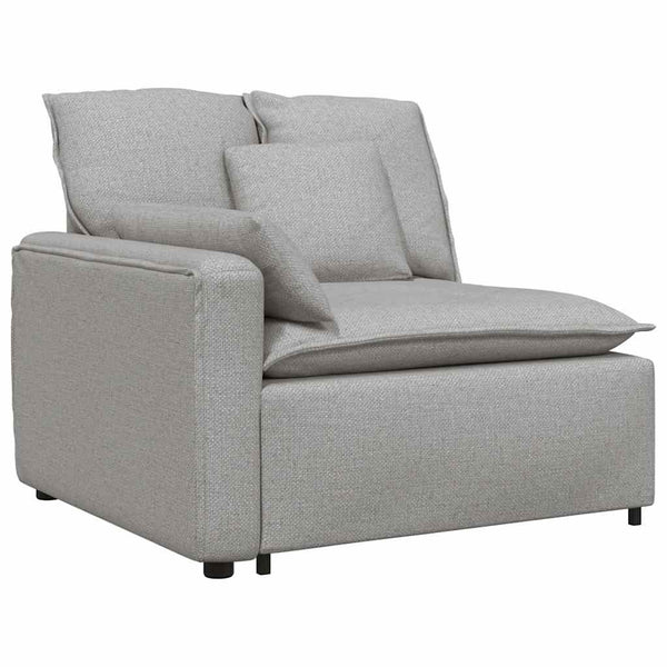 vidaXL Modular Sofa with Cushions Fabric Cloud Gray