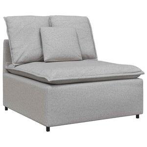 vidaXL Modular Sofa with Cushions Fabric Cloud Gray