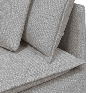 vidaXL Modular Sofa with Cushions Fabric Cloud Gray