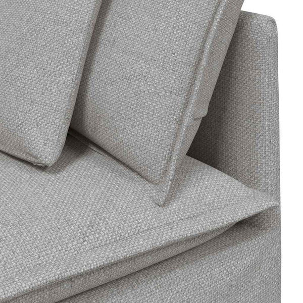vidaXL Modular Sofa with Cushions Fabric Cloud Gray