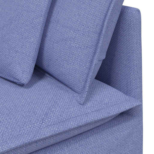 vidaXL Modular Sofa with Cushions Fabric Denim Blue