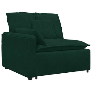 vidaXL Modular Sofa with Cushions Velvet Dark Green