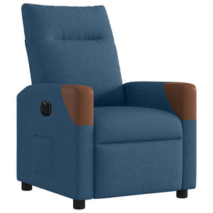 vidaXL Electric Recliner Blue Fabric