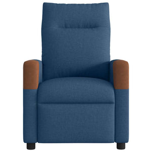 vidaXL Electric Recliner Blue Fabric