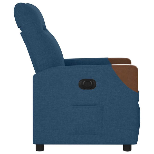 vidaXL Electric Recliner Blue Fabric