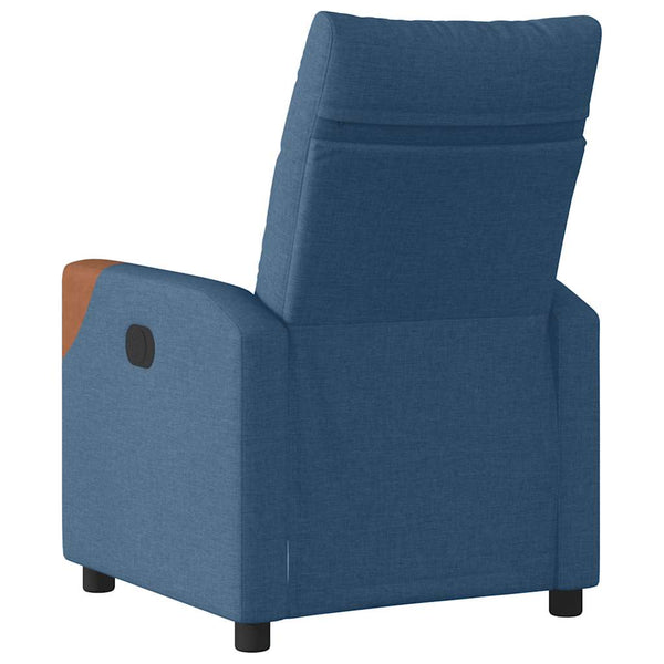 vidaXL Electric Recliner Blue Fabric