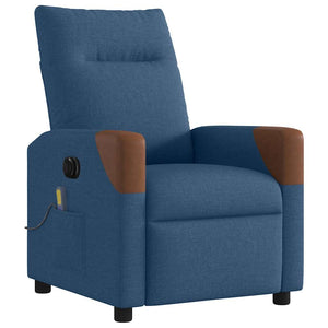 vidaXL Electric Massage Chair Blue Fabric