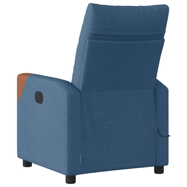 vidaXL Electric Massage Chair Blue Fabric