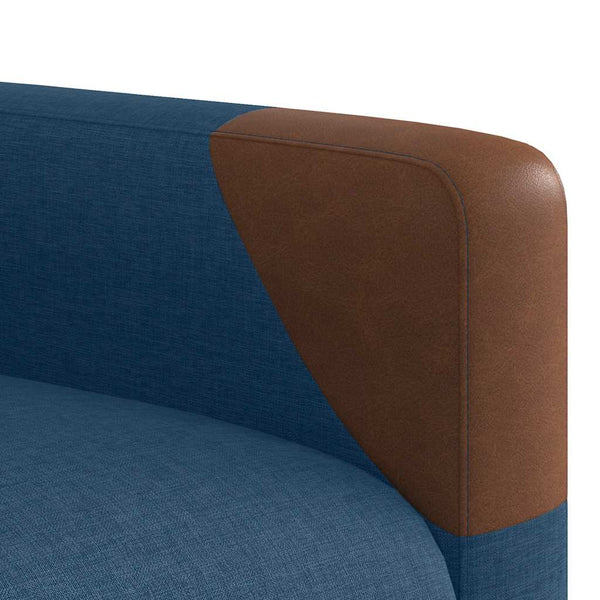 vidaXL Recliner with Lift Function Blue Fabric