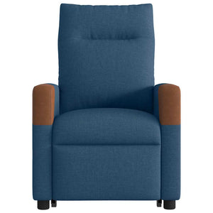 vidaXL Recliner with Lift Function Blue Fabric