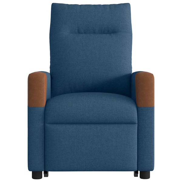 vidaXL Recliner with Lift Function Blue Fabric