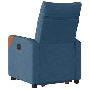 vidaXL Recliner with Lift Function Blue Fabric