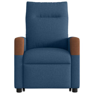 vidaXL Electric Recliner with Lift-Up Function Blue Fabric