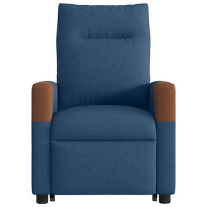 vidaXL Electric Massage Recliner with Lift Function Blue Fabric