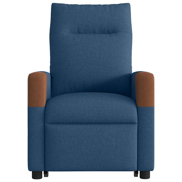vidaXL Electric Massage Recliner with Lift Function Blue Fabric