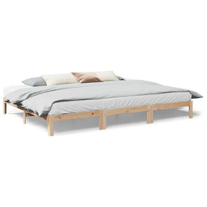 vidaXL Family Bed Frame without Mattress 240x200 cm Solid Pine