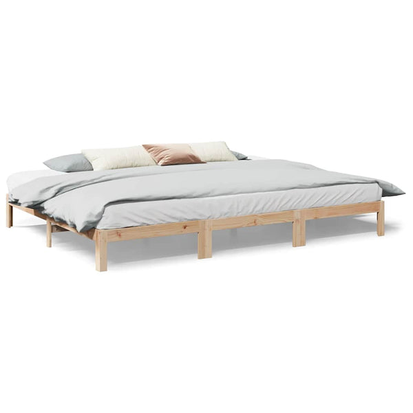 vidaXL Family Bed Frame without Mattress 240x200 cm Solid Pine
