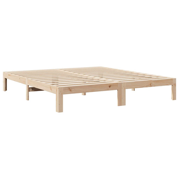 vidaXL Family Bed Frame without Mattress 240x200 cm Solid Pine