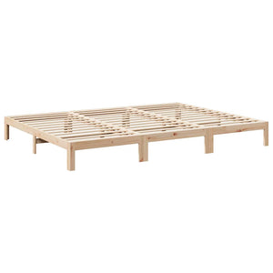 vidaXL Family Bed Frame without Mattress 240x200 cm Solid Pine