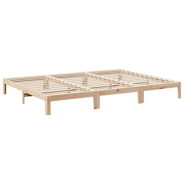 vidaXL Family Bed Frame without Mattress 240x200 cm Solid Pine