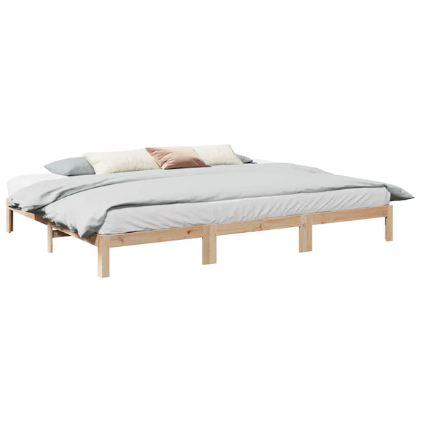 vidaXL Family Bed Frame without Mattress 240x200 cm Solid Pine