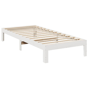 vidaXL Family Bed Frame without Mattress White 240x200 cm Solid Pine Wood