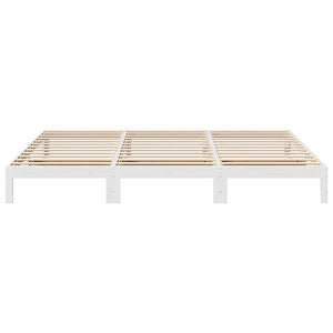 vidaXL Family Bed Frame without Mattress White 240x200 cm Solid Pine Wood