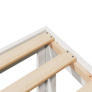 vidaXL Family Bed Frame without Mattress White 270x200 cm Solid Pine Wood