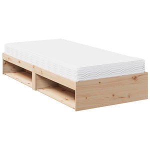 vidaXL Day Bed with Mattress 100x200 cm Solid Pine Wood