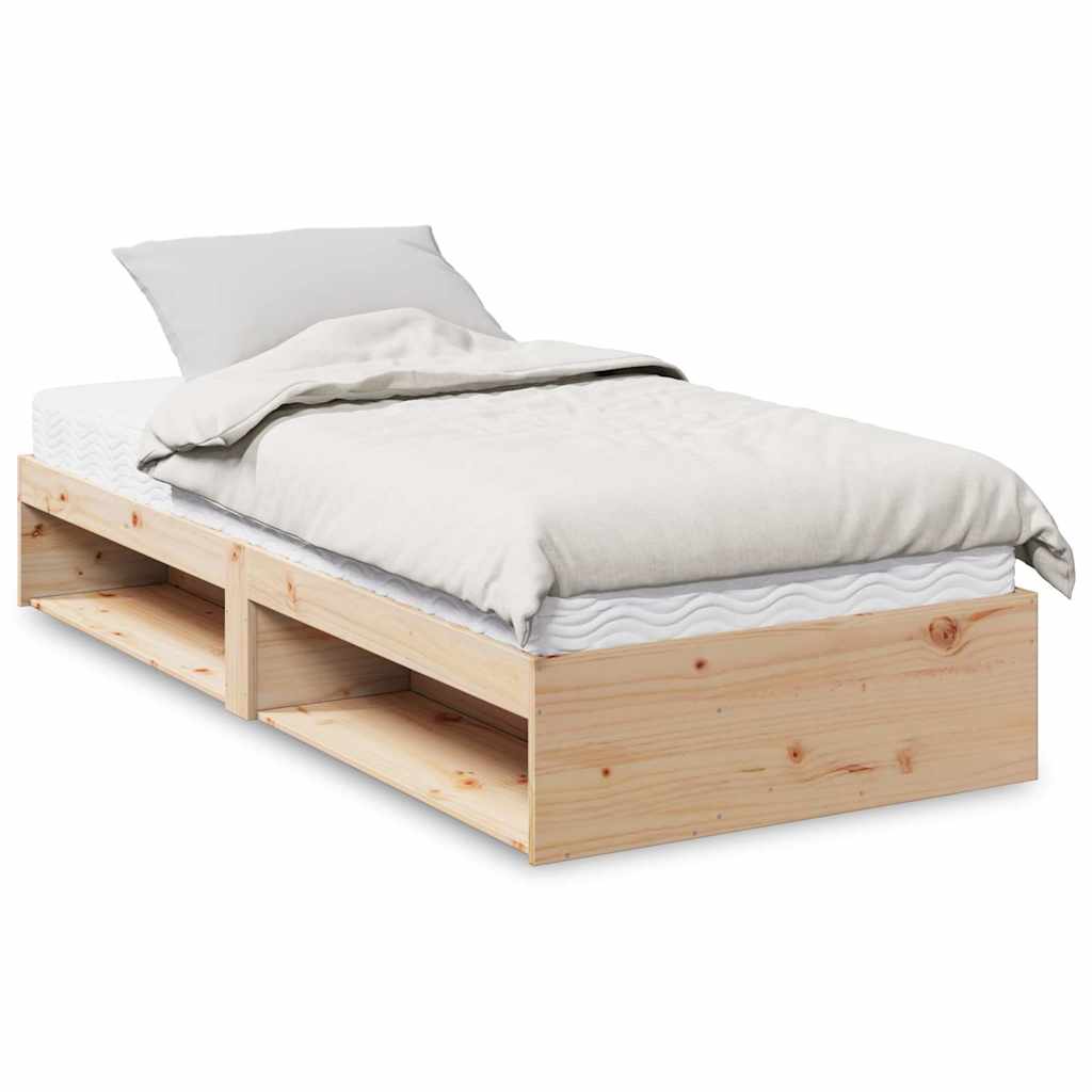 vidaXL Day Bed with Mattress 100x200 cm Solid Pine Wood