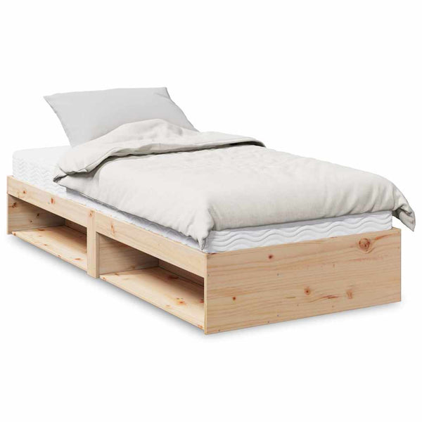 vidaXL Day Bed with Mattress 100x200 cm Solid Pine Wood