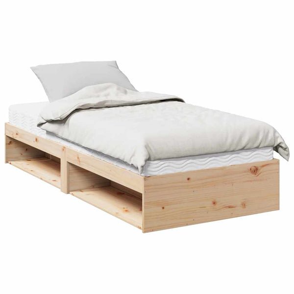 vidaXL Day Bed with Mattress 90x200 cm Solid Pine Wood