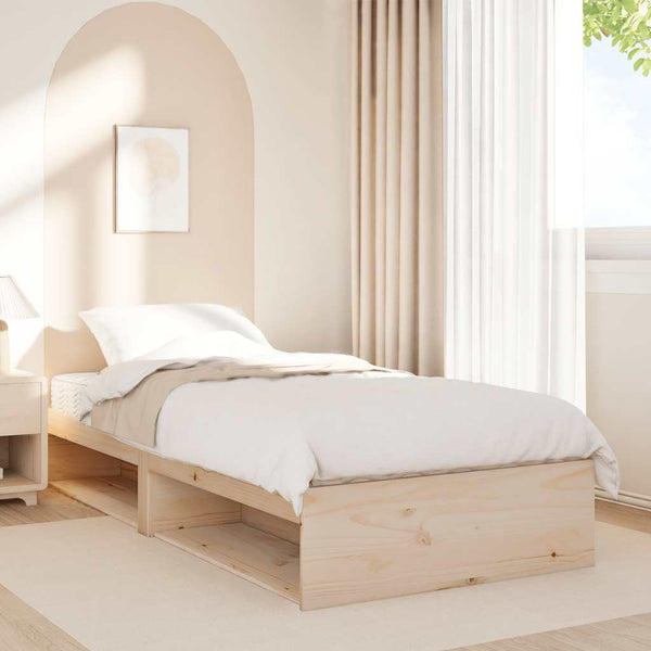 vidaXL Day Bed with Mattress 90x200 cm Solid Pine Wood