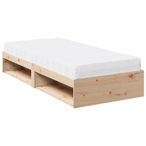 vidaXL Day Bed with Mattress 90x200 cm Solid Pine Wood