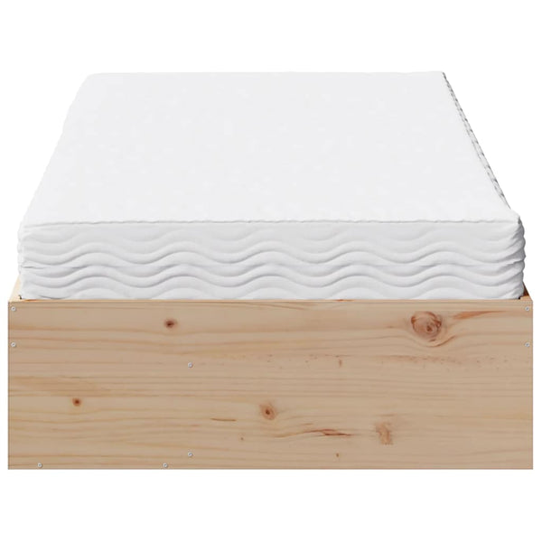 vidaXL Day Bed with Mattress 90x200 cm Solid Pine Wood